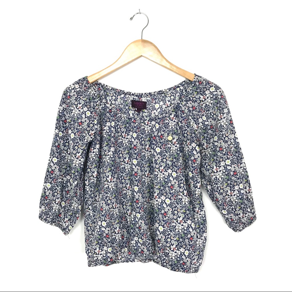 J.Crew Liberty Peasant Top in June's Meadow XXS A8